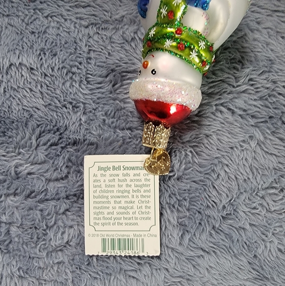 Glass Glitter Snowman Ornament - Picture 3 of 4